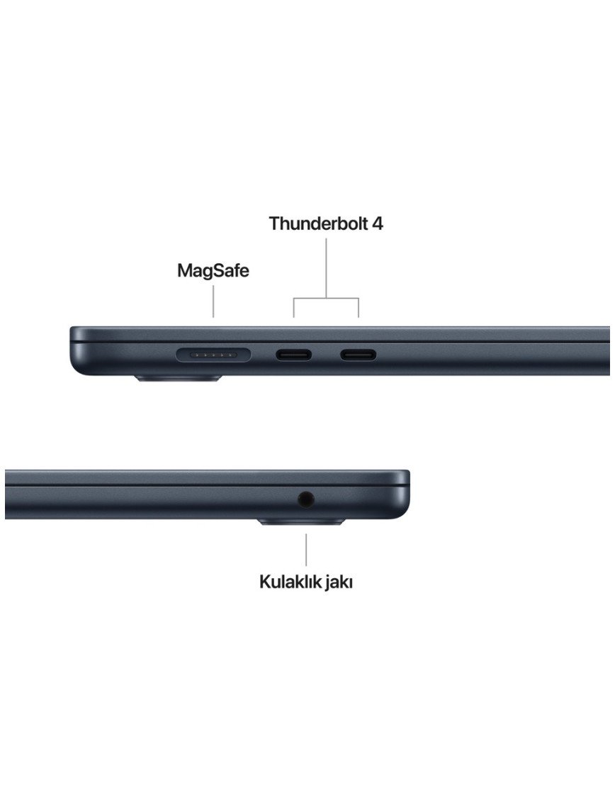 Apple MacBook Air M4 16GB 256GB SSD macOS 15" Taşınabilir Bilgisayar Gece Yarısı MW1L3TU/A