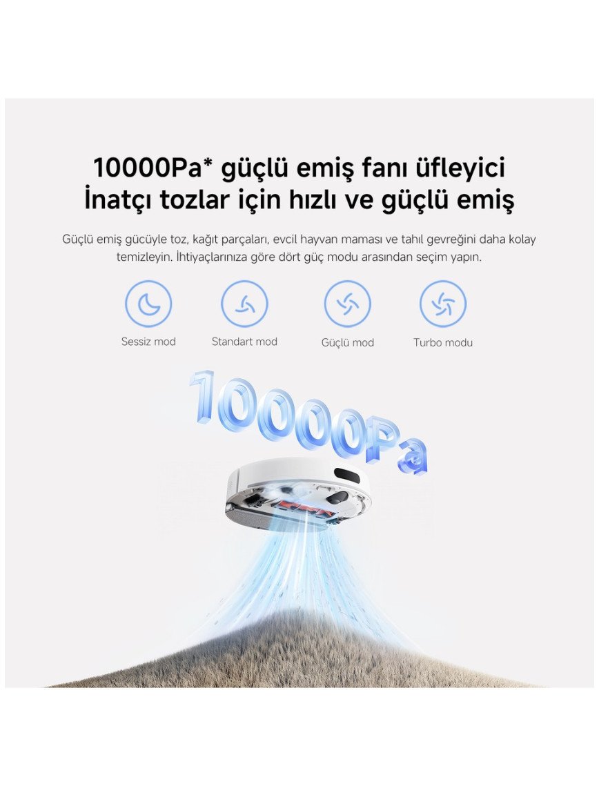 Xiaomi Robot Vacuum H40 Akıllı Robot Süpürge + Mop 10000PA (Xiaomi Türkiye Garantili)